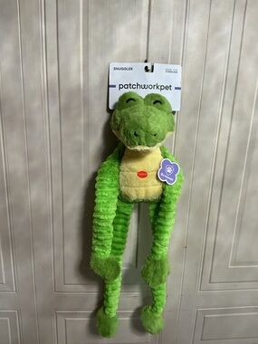 Brand New Patchwork Long Leg  Frog    Dog Squeaky Dog Toy 24”